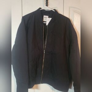 Sonoma Pure Black Quilted Bomber Jacket